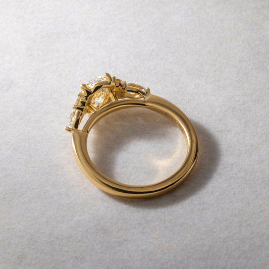 Cluster-Oval Lab Grown Diamond Engagement Ring