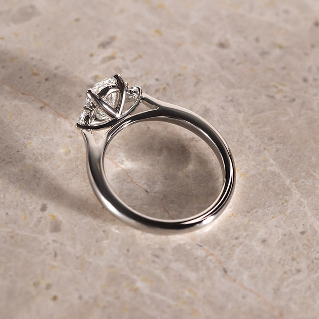 Three Stone-Oval Lab Grown Diamond Engagement Ring