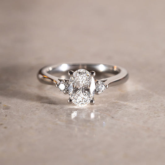 Solitaire-Oval Lab Grown Diamond Engagement Ring