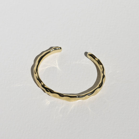 Golden Elegance: Textured Open Cuff Bracelet 2