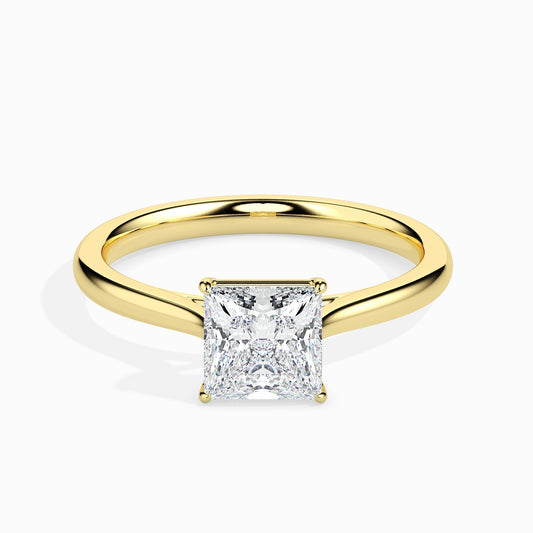 Radiant 1.0 CT Princess Cut Lab-Grown Diamond Solitaire Ring 1