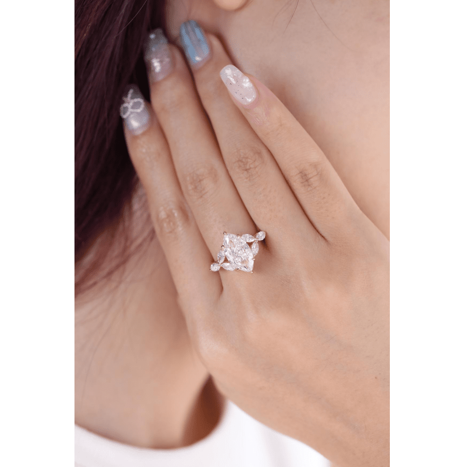 Solitaire Cathedral- 1.8 CT Cushion Lab Grown Diamond Wedding Band