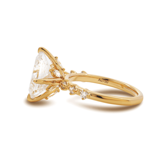 Solitaire Cathedral- 1.8 CT Cushion Lab Grown Diamond Wedding Band