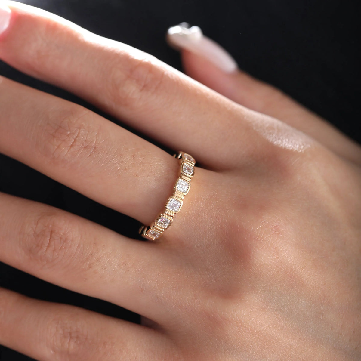 Solitaire Cathedral- 1.8 CT Cushion Lab Grown Diamond Wedding Band