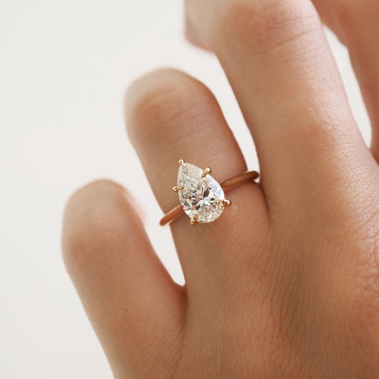 Solitaire-Oval Lab Grown Diamond Engagement Ring