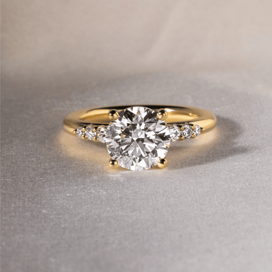 Cluster-Round Lab Grown Diamond Engagement Ring