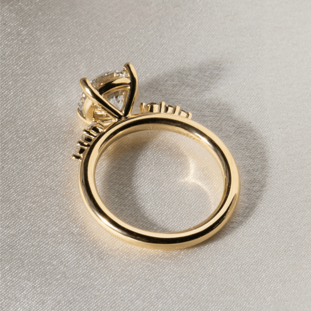 Cluster-Round Lab Grown Diamond Engagement Ring