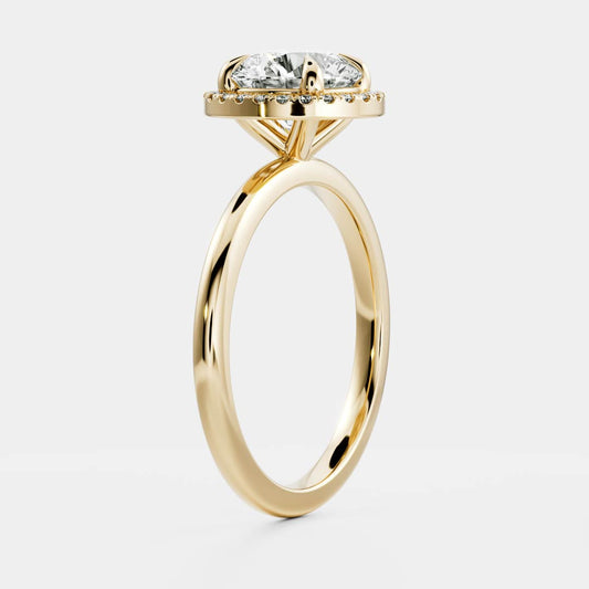Solitaire-Oval Lab Grown Diamond Engagement Ring
