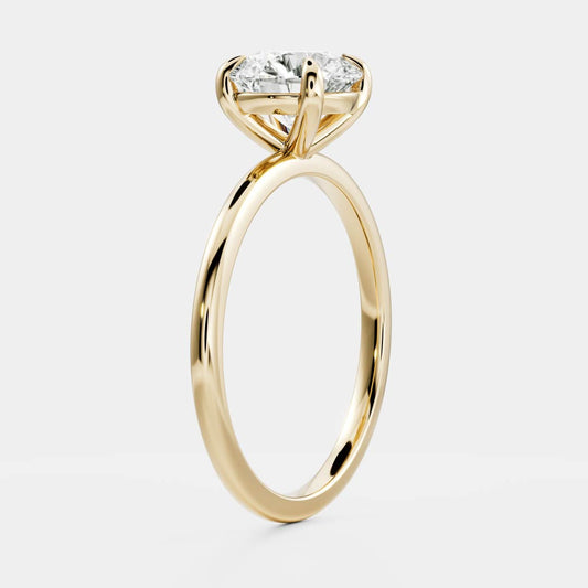 Solitaire-Oval Lab Grown Diamond Engagement Ring
