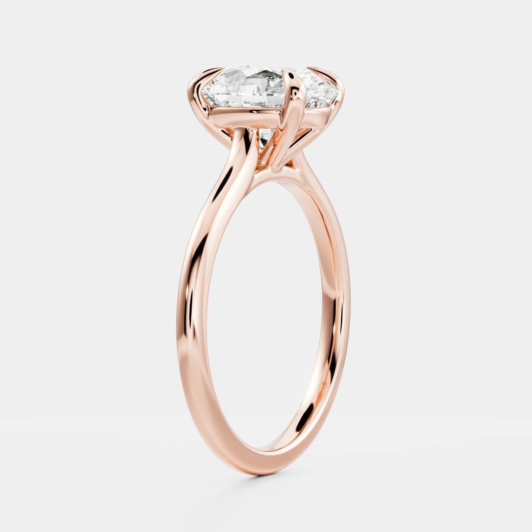 Solitaire-Oval Lab Grown Diamond Engagement Ring