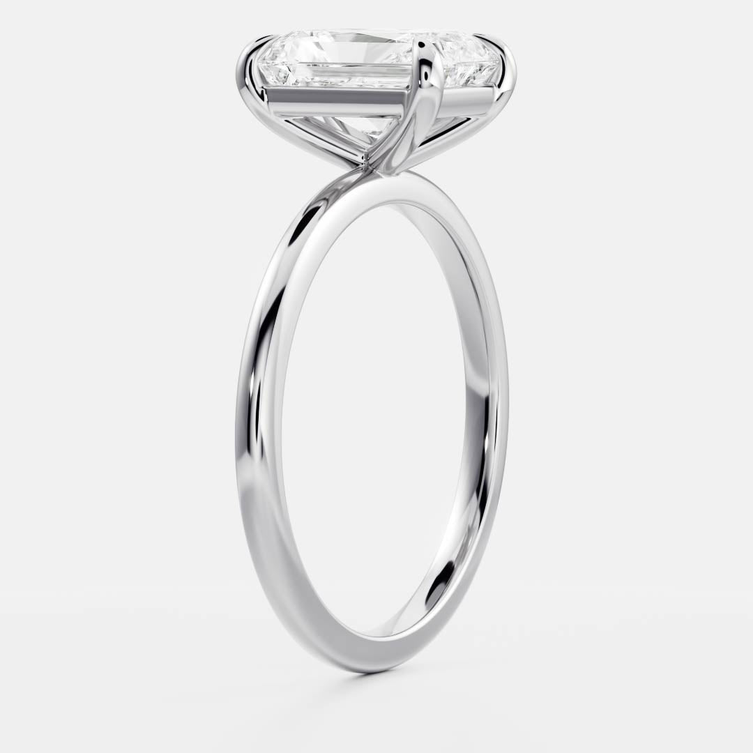 Solitaire-Radiant Lab Grown Diamond Engagement Ring