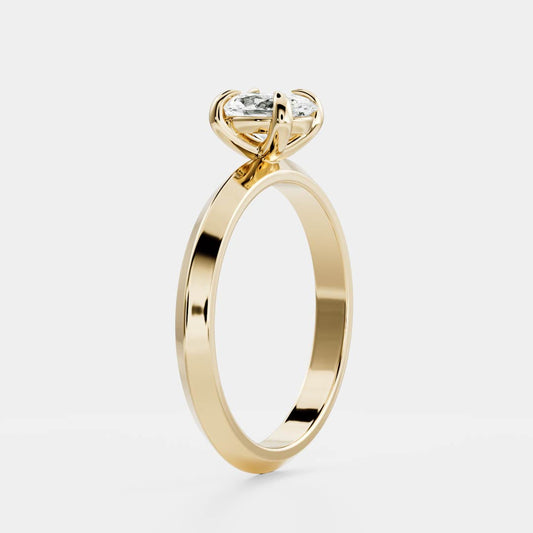 Solitaire- 1.0 CT Oval Moissanite Engagement Ring