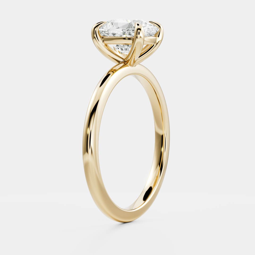 Solitaire- 4.2 CT Elongated Cushion Moissanite Engagement Ring