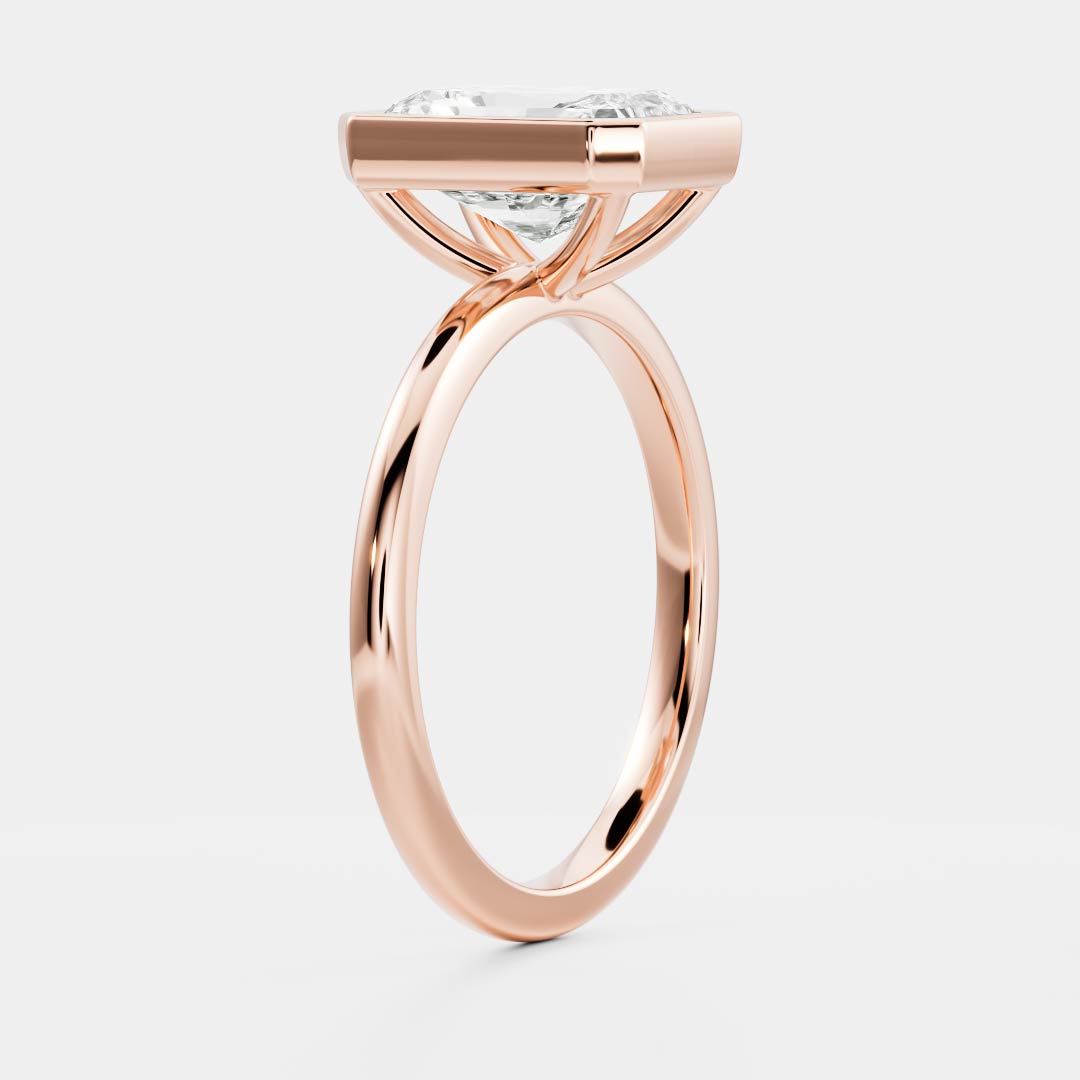 Solitaire- 1.0 CT Oval Moissanite Engagement Ring