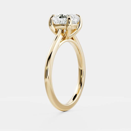 Solitaire- 1.0 CT Oval Moissanite Engagement Ring