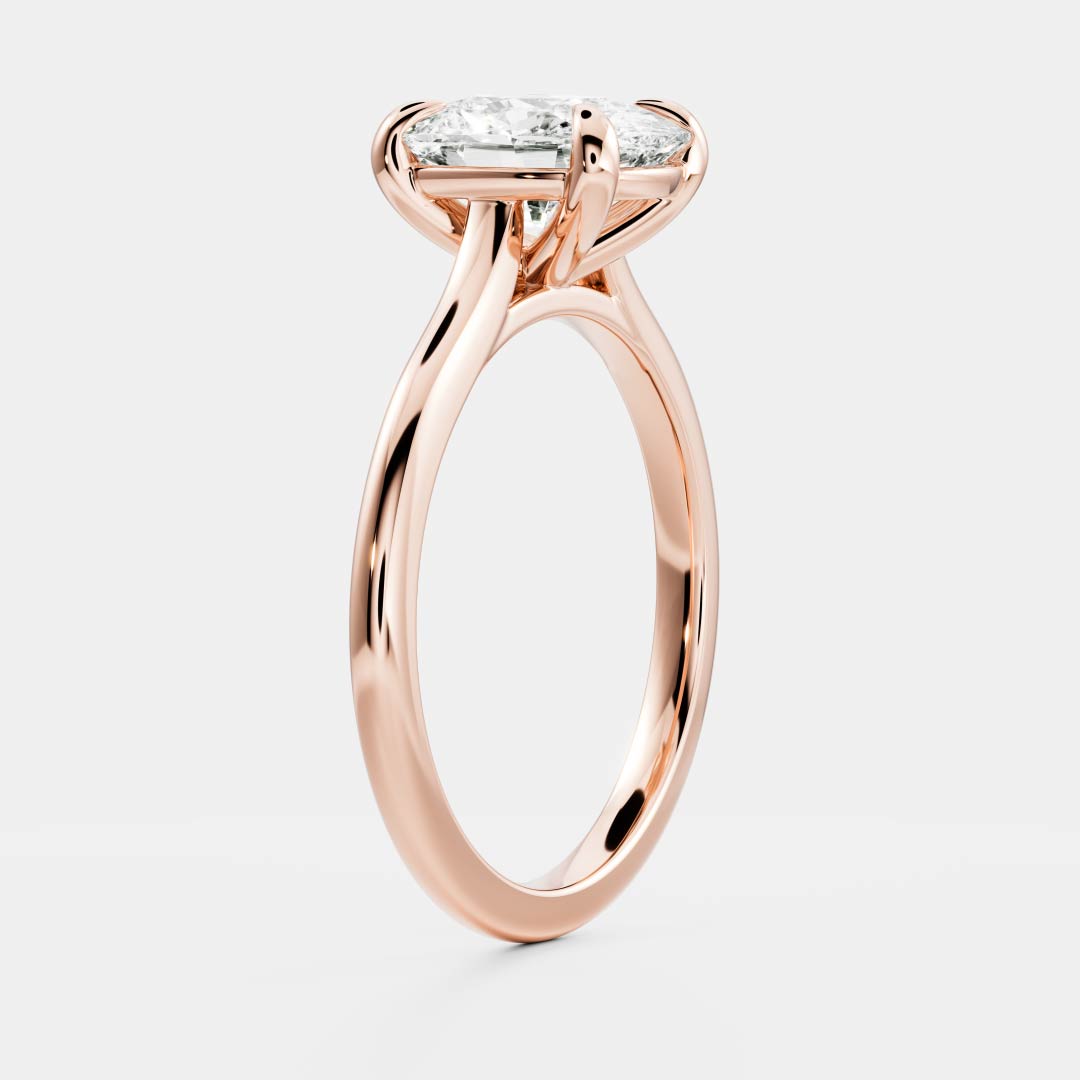 Solitaire-Oval Lab Grown Diamond Engagement Ring