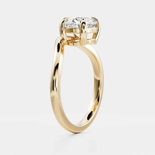 Solitaire-Oval Lab Grown Diamond Engagement Ring