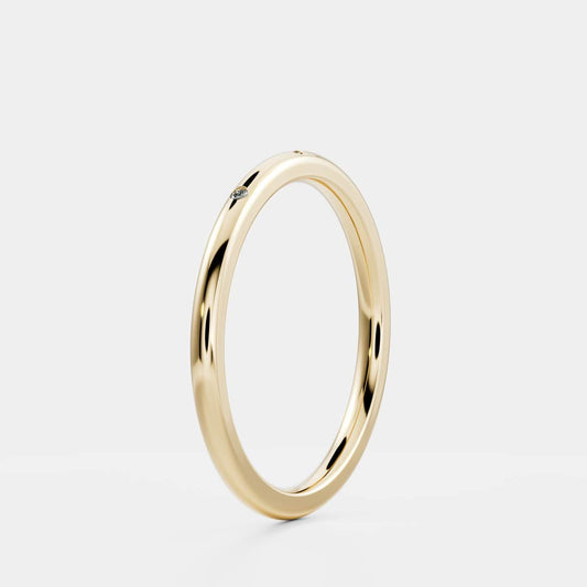 Half Eternity- 0.20 CT Oval Moissanite Wedding Band