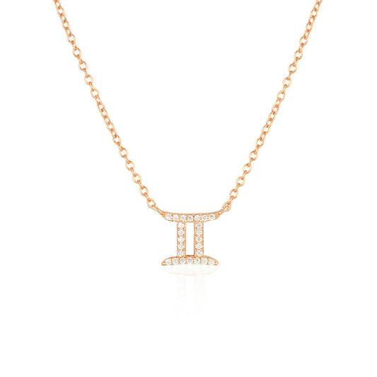 0.30 TCW Round Lab-Grown Diamond Gemini Pendant Necklace 1