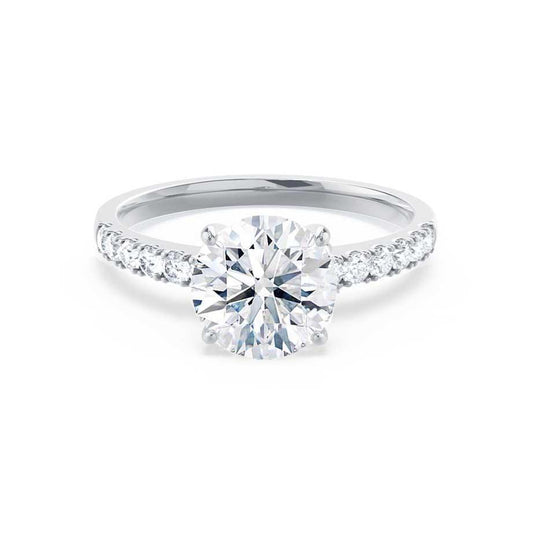 1.20 CT Round Lab Grown Diamond Pave Engagement Ring – Timeless Elegance 2