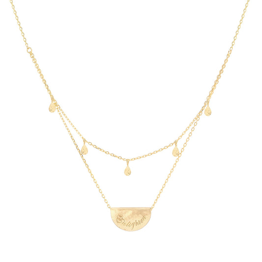 Radiant Elegance: 0.03 TCW Round Lab Grown Diamond Raindrop Necklace 2