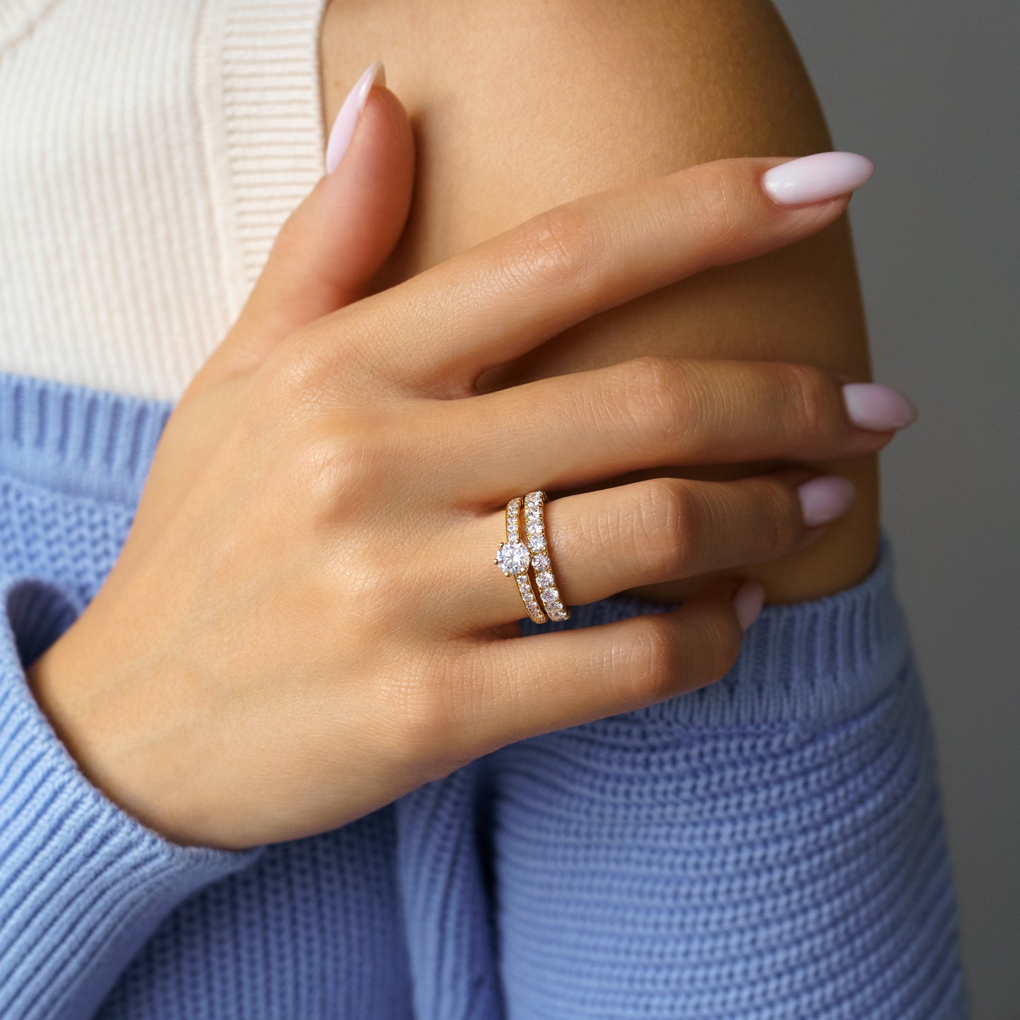 1.5 TCW Round Lab-Grown Diamond Eternity Wedding Band 12