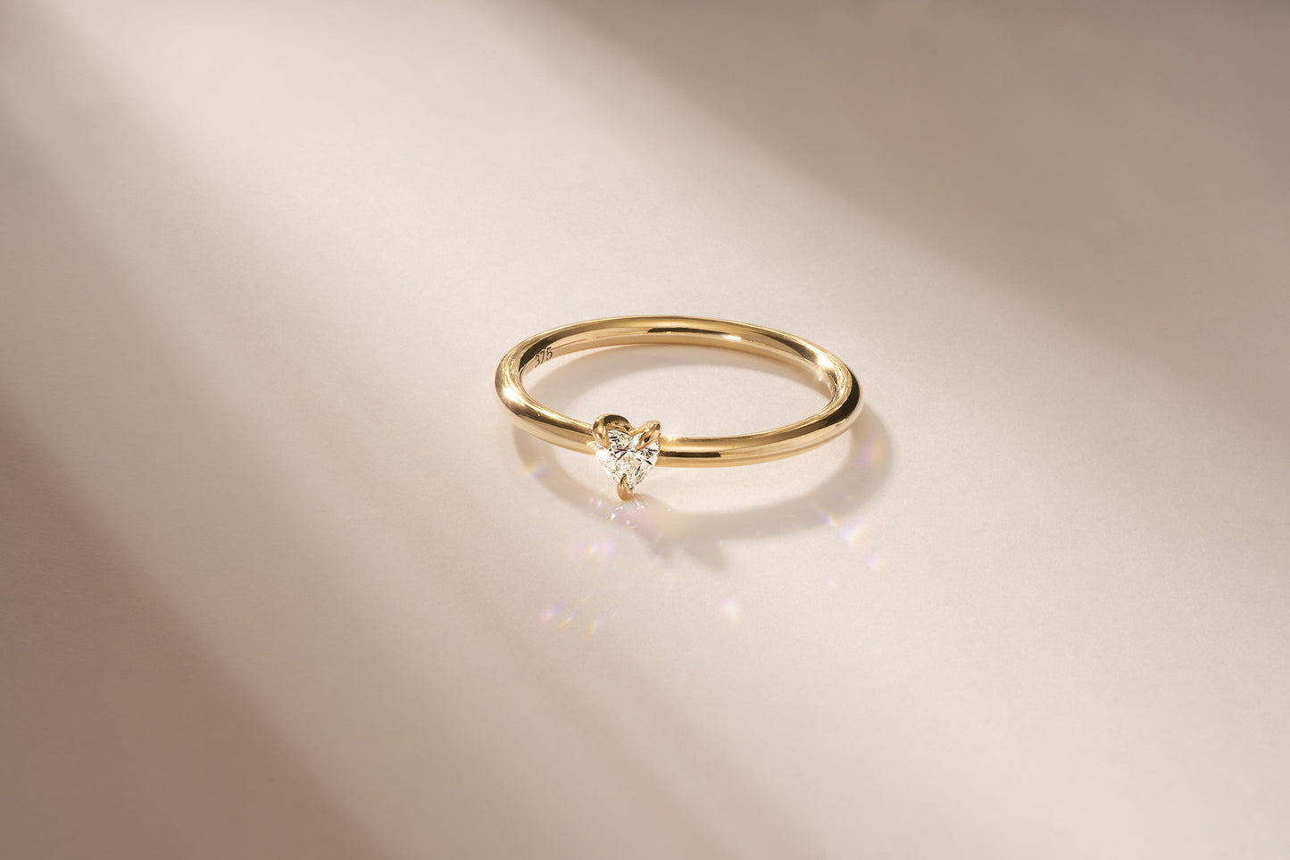 Eternal Love: 0.15 CT Heart Lab Grown Diamond Solitaire Ring 8