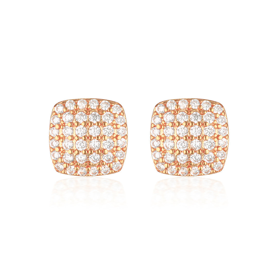 Exquisite 0.03 TCW Round Lab-Grown Diamond Pave Stud Earrings 10