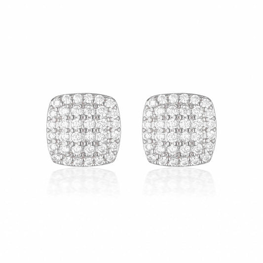 Exquisite 0.03 TCW Round Lab-Grown Diamond Pave Stud Earrings 1