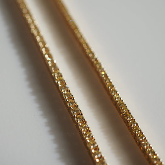 Radiant 3.0 TCW Round Yellow Lab-Grown Diamond Tennis Bracelet 2