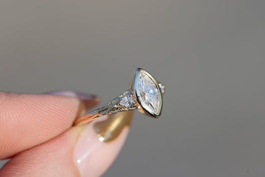 Solitaire Cathedral- 1.8 CT Cushion Lab Grown Diamond Wedding Band