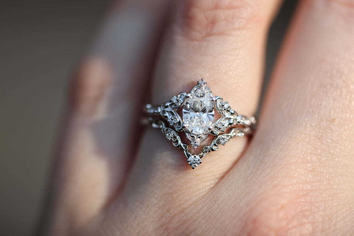 Solitaire Cathedral- 1.8 CT Cushion Lab Grown Diamond Wedding Band