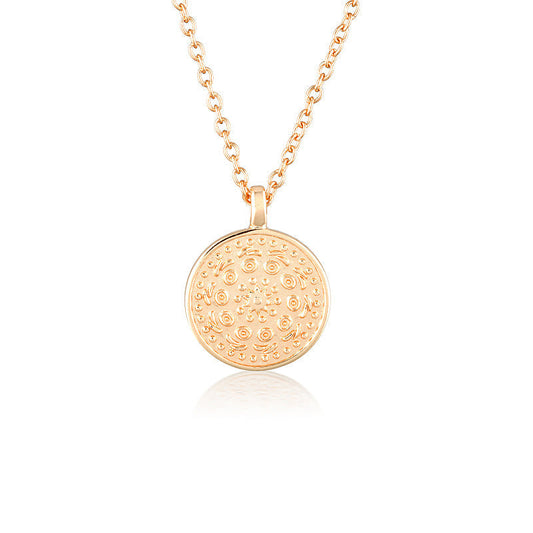 Golden Sunshine Embossed Locket Pendant 2
