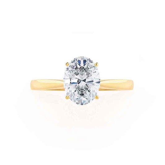 1.50 CT Oval Lab-Grown Diamond Solitaire Engagement Ring In Elegant Gold Setting 2