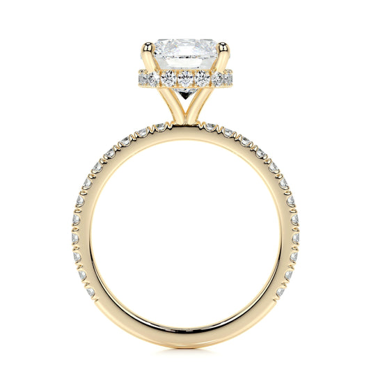 2.0 CT Cushion Hidden Halo CVD E/VS1 Diamond Engagement Ring 10