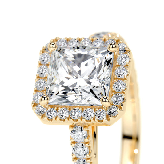 1.20 CT Princess-Cut Lab Grown Diamond Halo Ring 2