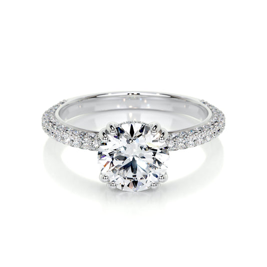 2.0 CT Round Hidden Halo Lab Grown Diamond Ring 1