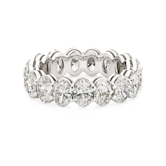 Eternity-3.5 CT Oval Lab Grown Diamond Wedding Band