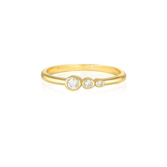 Elegant 0.15 TCW Round Lab-Grown Diamond Trio Wedding Band 1
