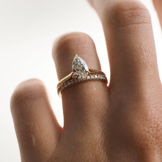 Radiant 0.50 Carat Round Lab-Grown Diamond Eternity Wedding Band 2