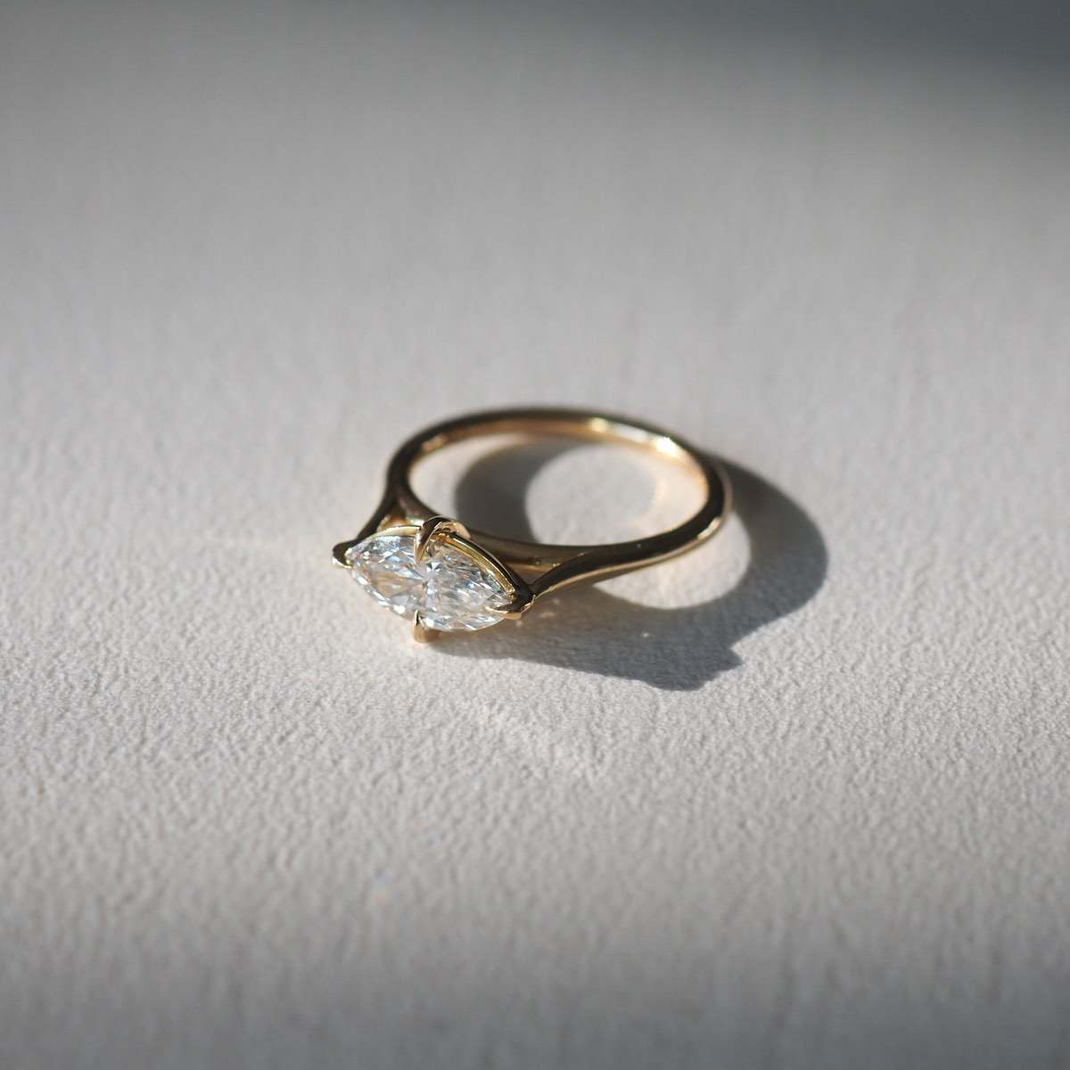 Radiant 1.50 CT Marquise Lab-Grown Diamond Solitaire Engagement Ring 4