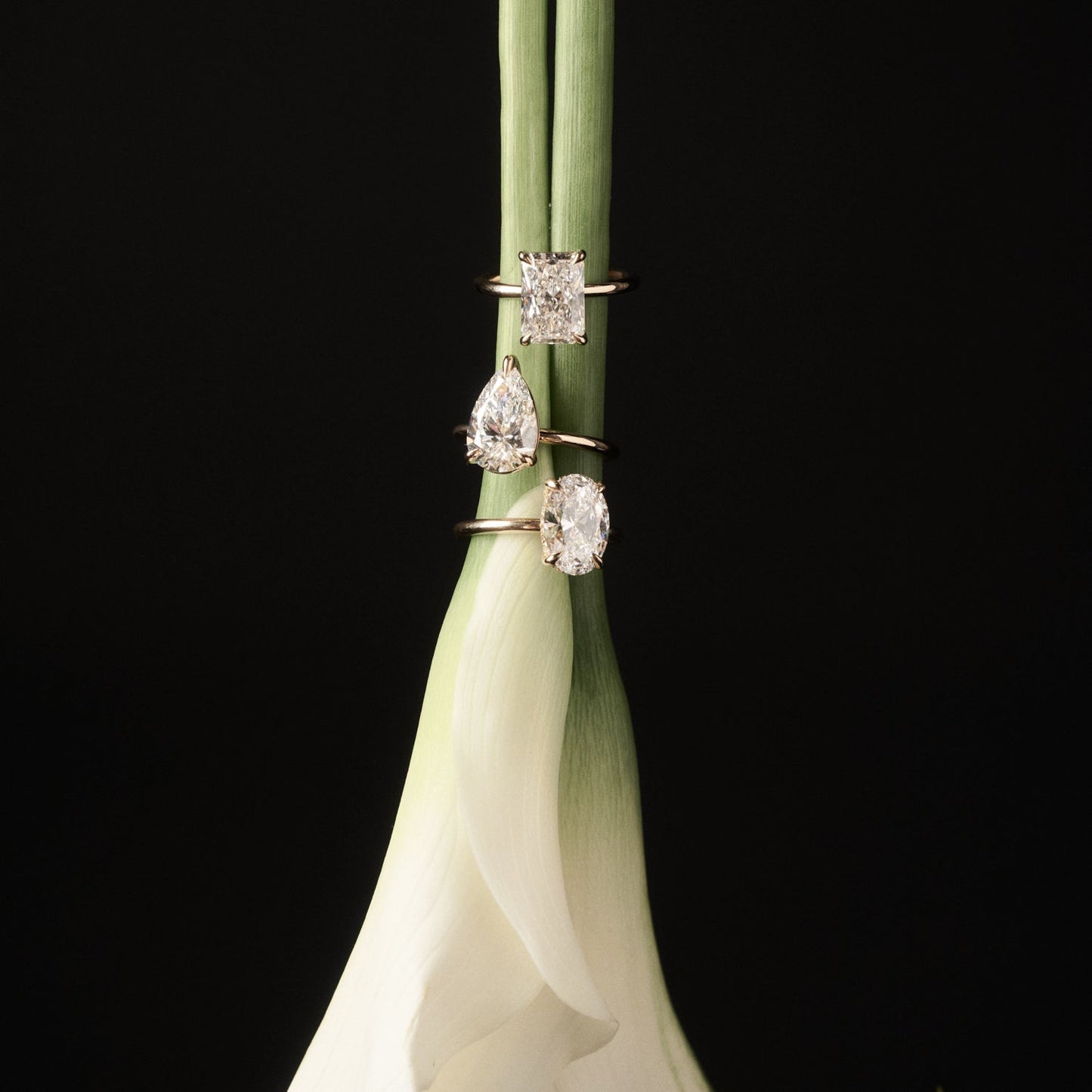 Solitaire-Radiant Lab Grown Diamond Engagement Ring