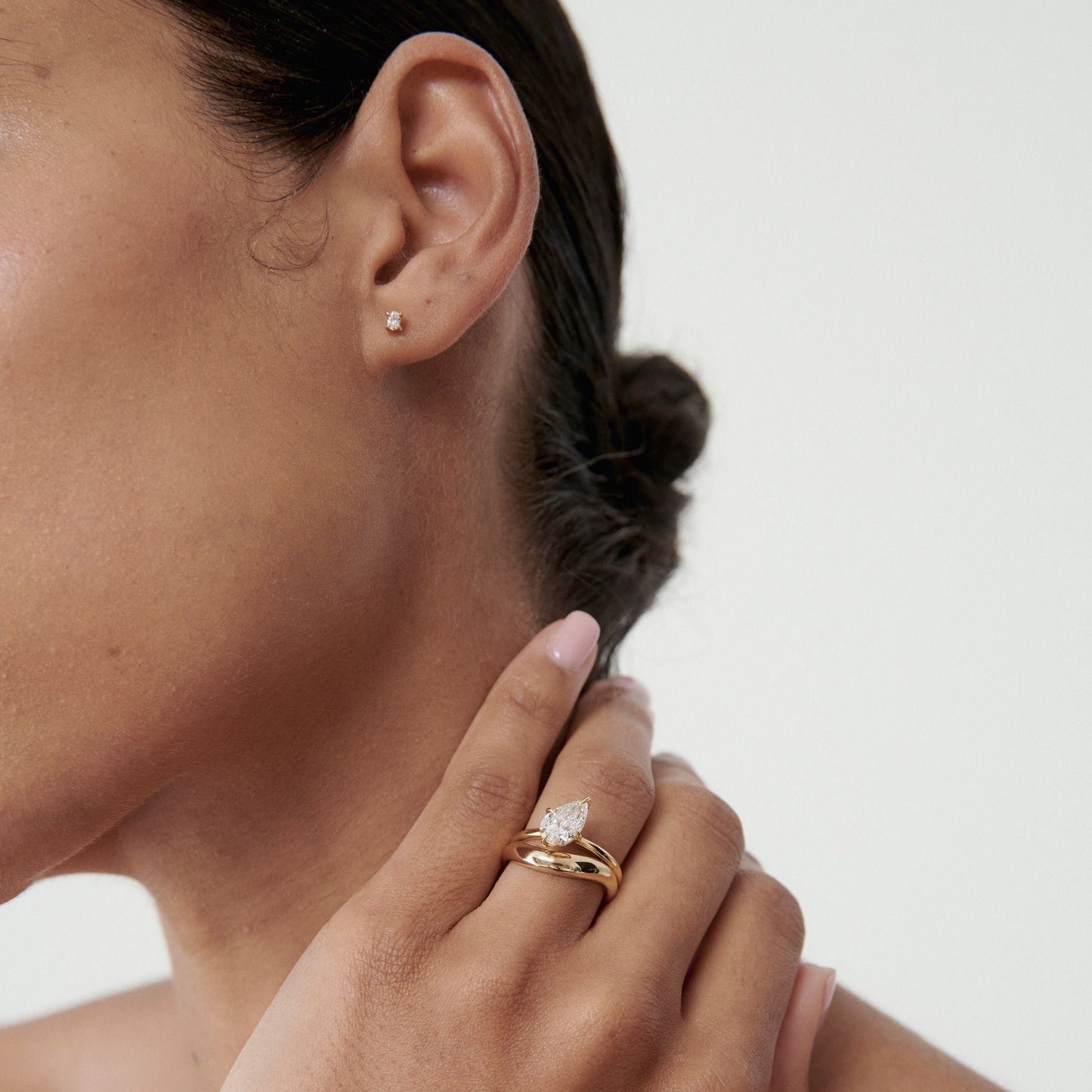 Radiant 1.0 CT Pear Lab-Grown Diamond Solitaire Engagement Ring 5