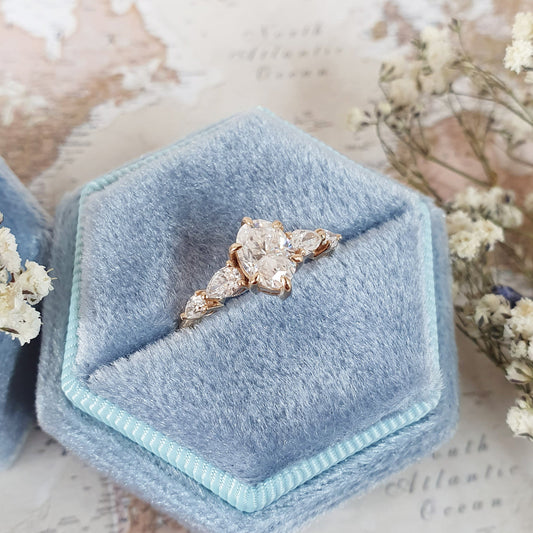 0.80 CT Oval Lab-Grown Diamond Pave Engagement Ring 2