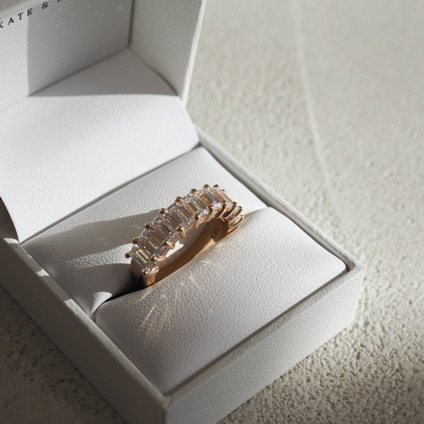 Elegant 0.50 TCW Emerald-Cut Lab Grown Diamond Half Eternity Band 5