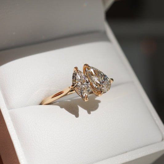 Radiant 2.0 CT Pear & Marquise Lab-Grown Diamond Engagement Ring 1