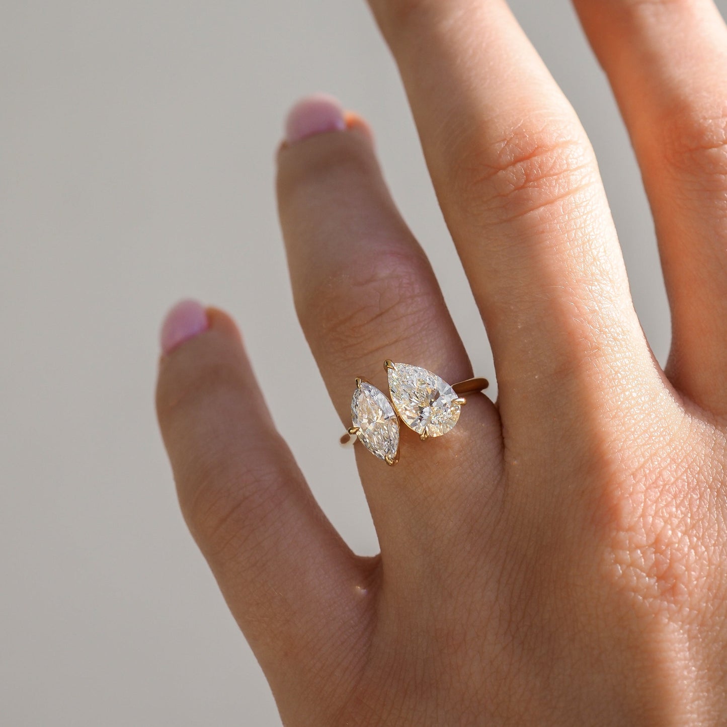 2.50 CT Pear & Marquise Lab-Grown Diamond Engagement Ring 5