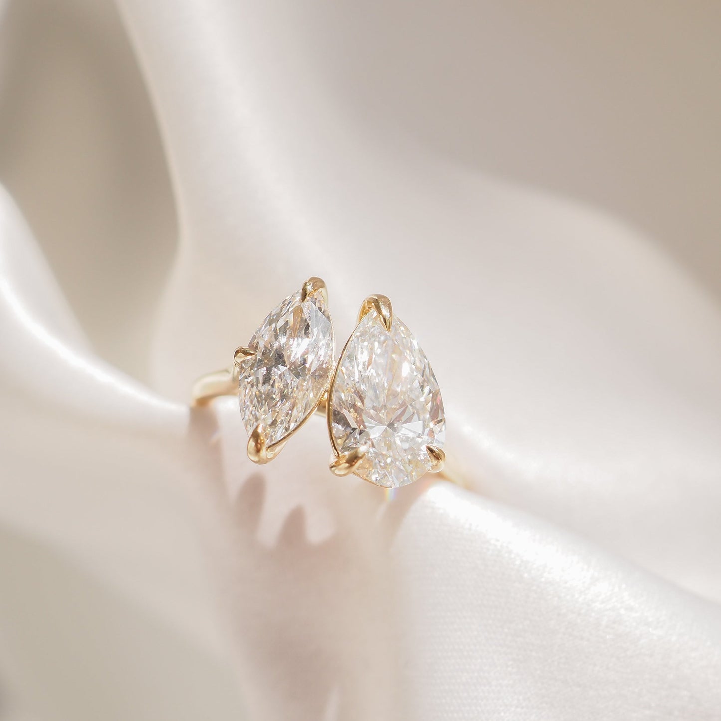 Toi Et Moi-Pear & Marquise Lab Grown Diamond Engagement Ring