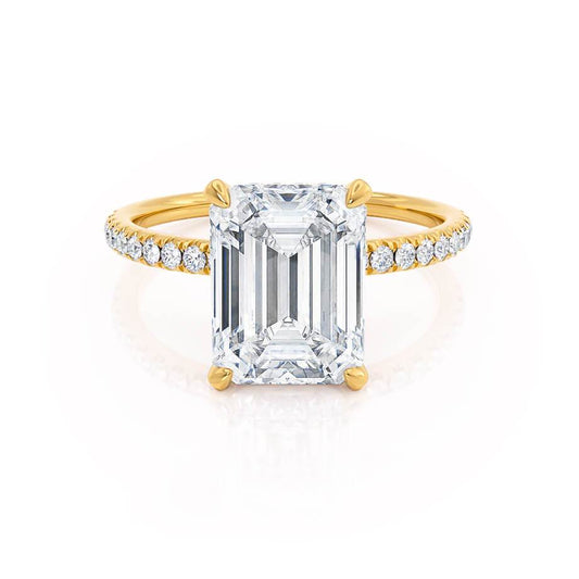 1.50 CT Emerald Lab Grown Diamond Hidden Halo Engagement Ring 1