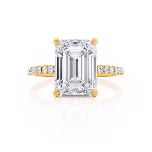 1.50 CT Emerald Lab Grown Diamond Hidden Halo Engagement Ring 2